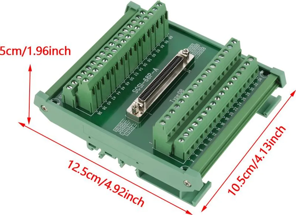 Module Terminal de Sortie SCSI 68 Broches vers Borniers à Vis Rapides - 4