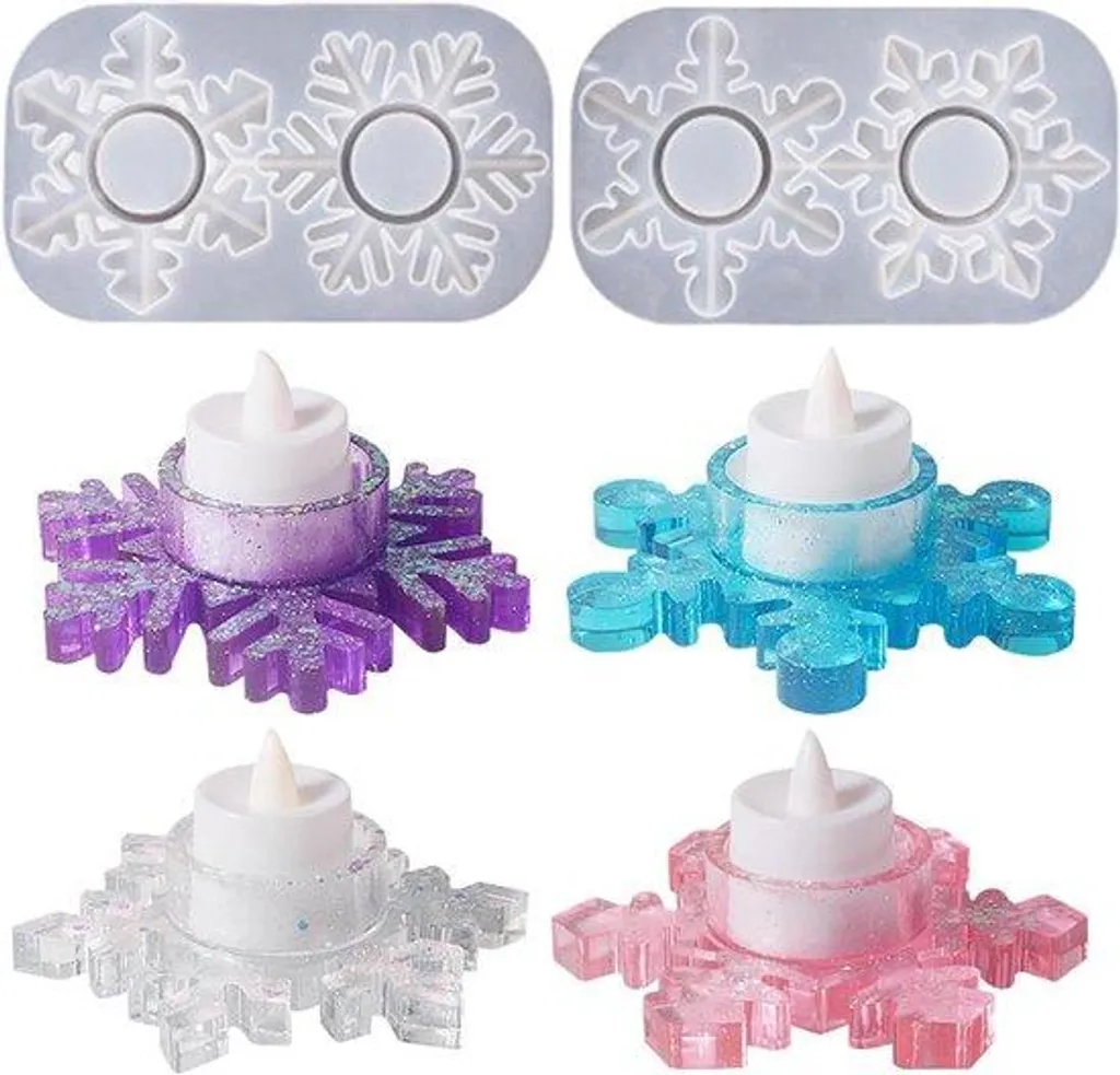 Moule silicone résine époxy antiadhésif motif bloc de neige givré