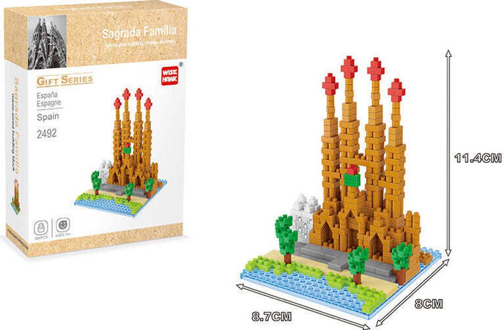 Sagrada Família Barcelona Wahrzeichen Modell LNO Micro-Bricks Bausteine