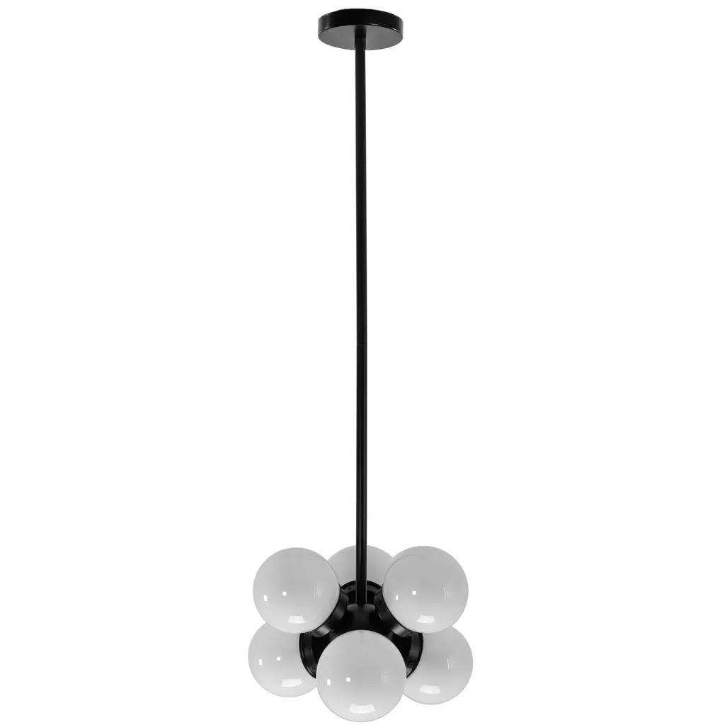 Suspension pour table à manger Toolight APP904-6CP noire - Style loft chic - 4