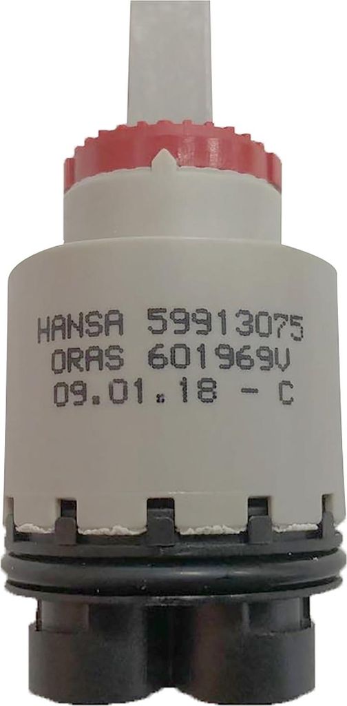 A close-up studio shot of a faucet cartridge.