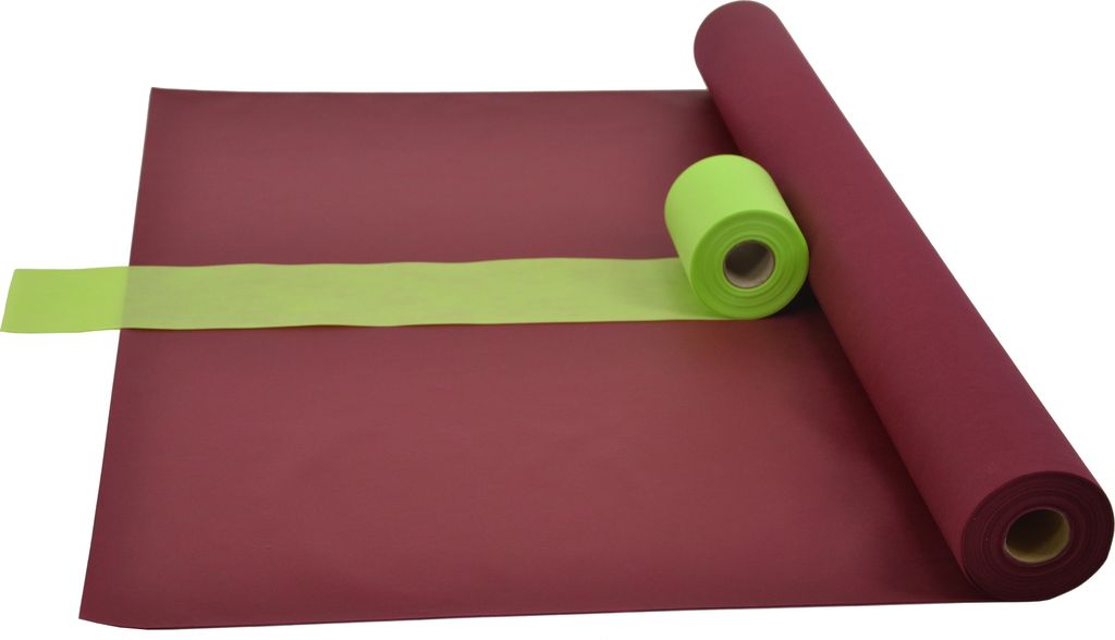 Sensalux Kombi-Set 1 Tischdeckenrolle 1,5m x 25m bordeaux + Produktbild 