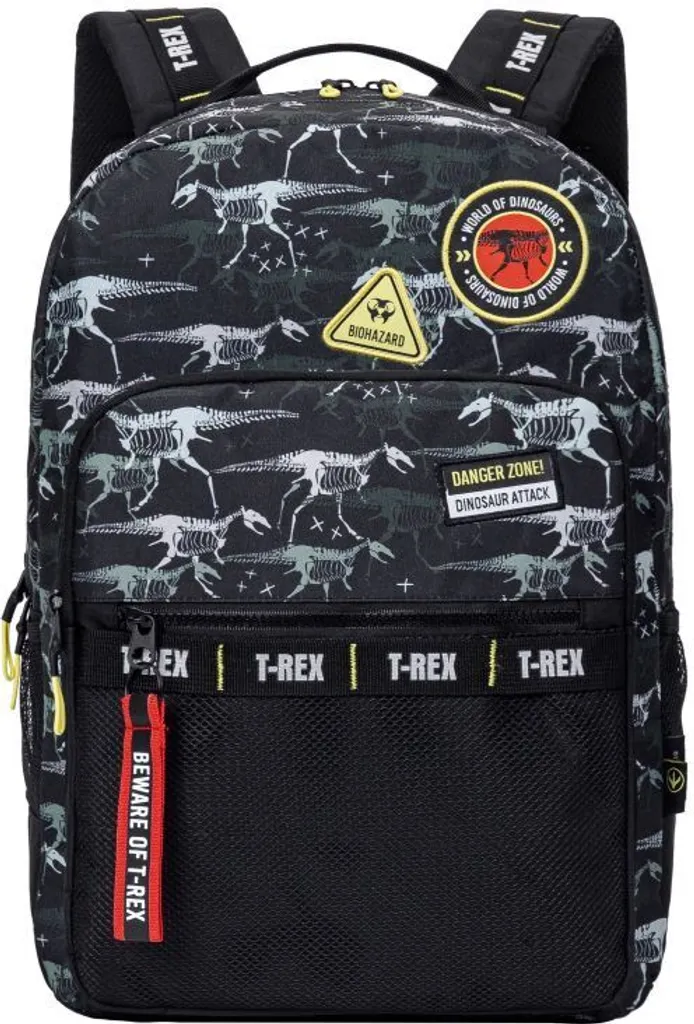 Zaino scuola T-rex Danger Zone, 47 x 29 x 14,5 cm