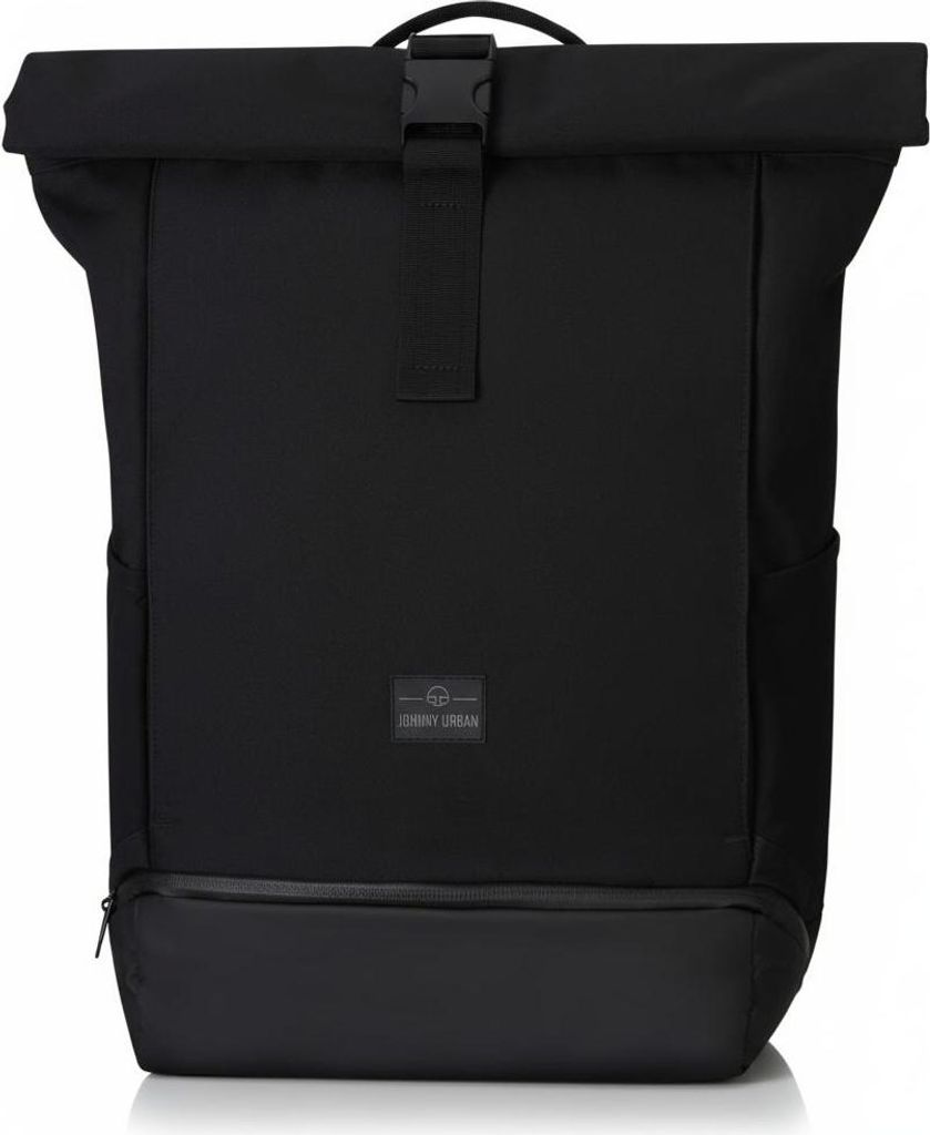 Johnny Urban Rucksack Damen & Herren Groß Schwarz - Allen XL -Großer Rolltop Backpack - Weekender Reiserucksack mit Bodenfach - Daypack für Uni ...