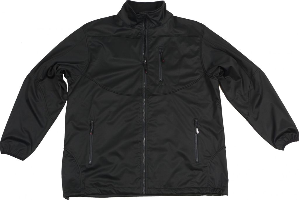Übergrößen Bi-elastische Softshell Jacke marc & mark schwarz 12 XL