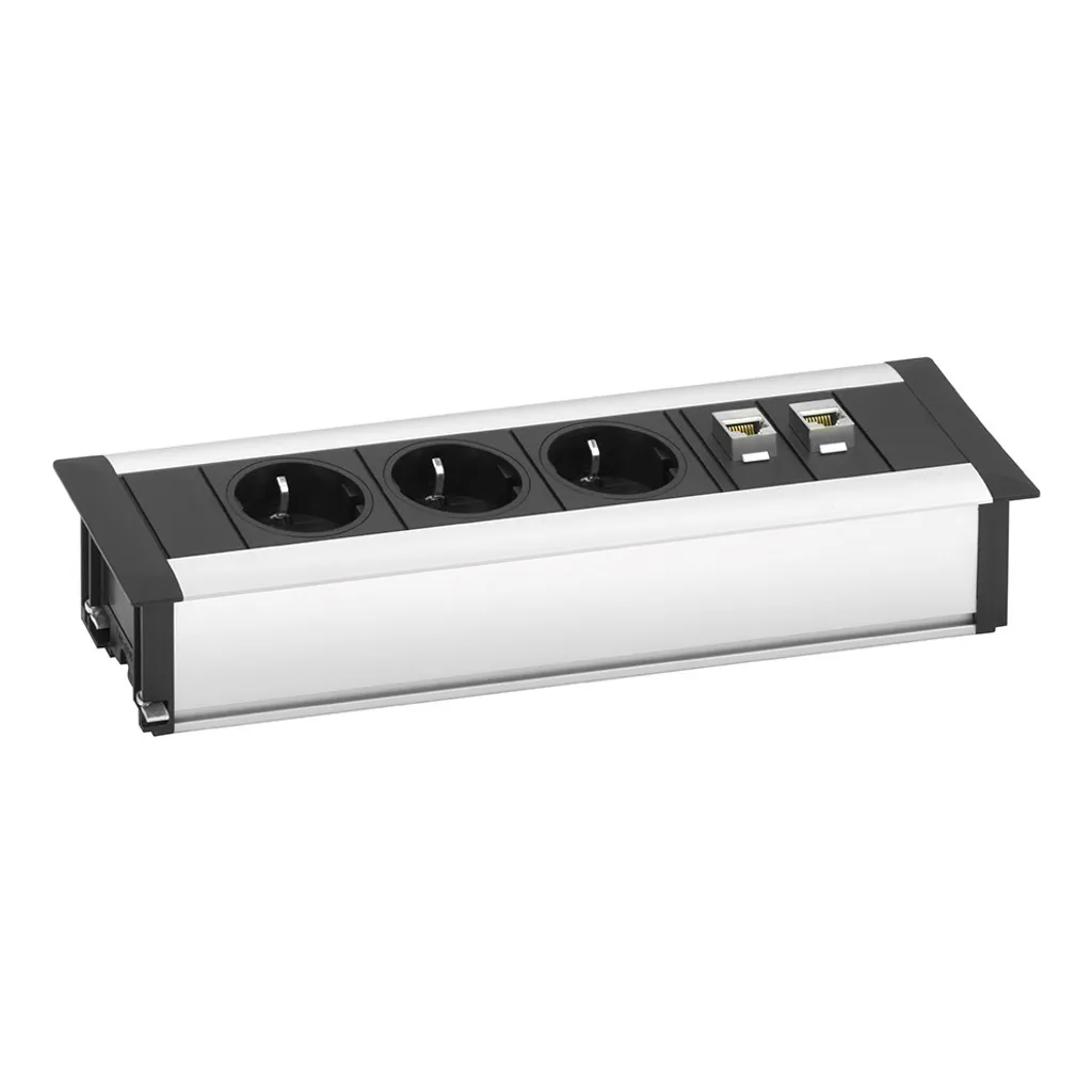 Schulte 159610001000 Evoline Frame-Dock Data Aluminium pour Bureau