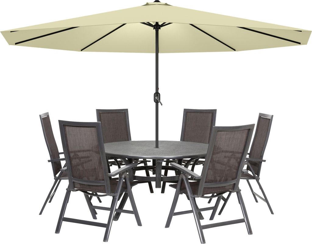 UISEBRT 3.5m Pendelschirm Sonnenschirm Marktschirm, Beige, UV-Schutz 50+, Strandschirm für Garten, Terrasse und Balkon, Flexibel und Stabiler Sonn...