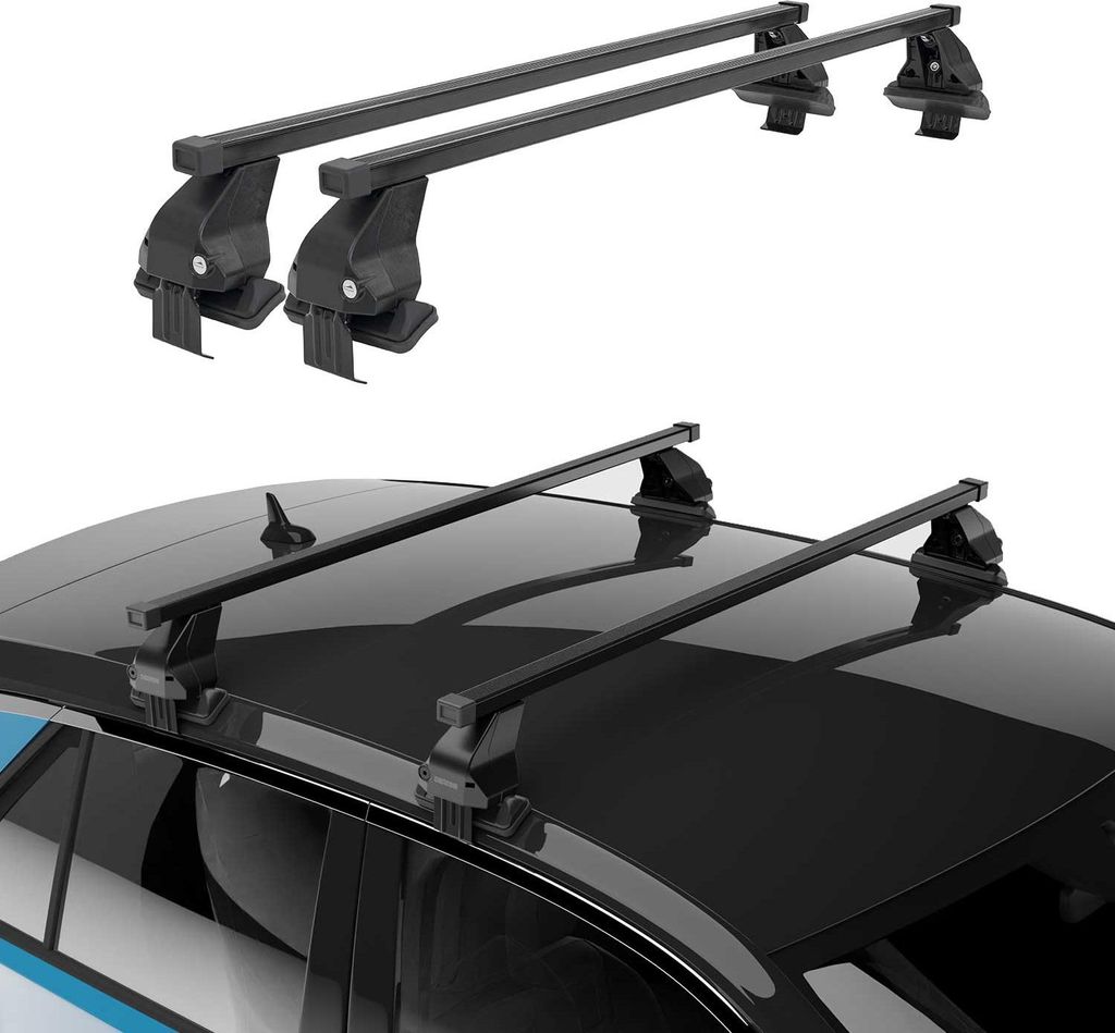 Menabo Dachträger Grundtäger für VW T-Roc 2017-2025 50kg Stahl Schwarz 2 tlg