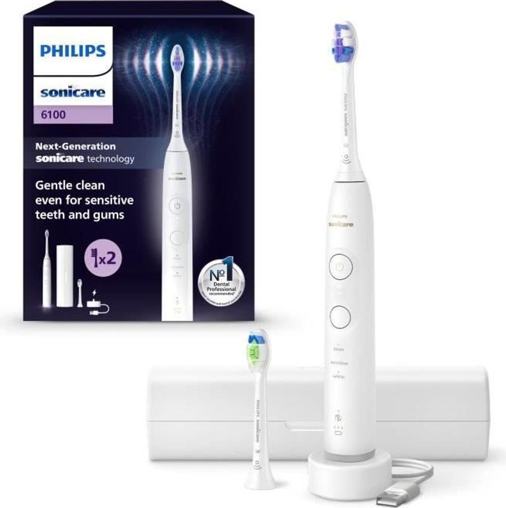 Zahnbürste - PHILIPS - HX7410/02 - Sonicare - 6500 Series - Weiß - Elektrisch