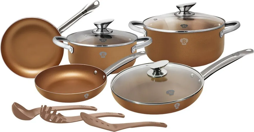 BLAUMANN Set di pentole antiaderenti Le Chef Line Rosegold 11 pezzi BL-3342