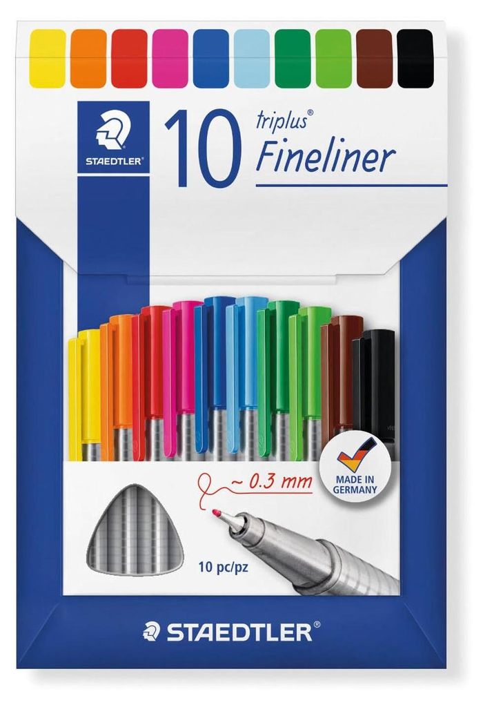 STAEDTLER Fineliner triplus rPP. 10STück