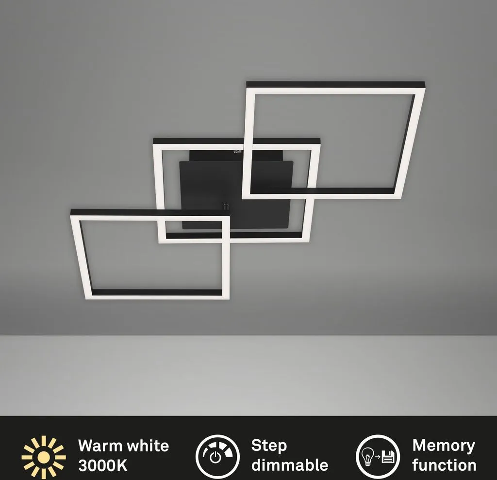 Lampada Soffitto LED Briloner 30W Nero Dimmerabile: Luce Su Misura - 2