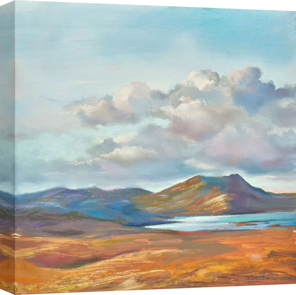 Nel Whatmore Cielo e Montagne Quadro 50x50 Stampa Professionale Tela