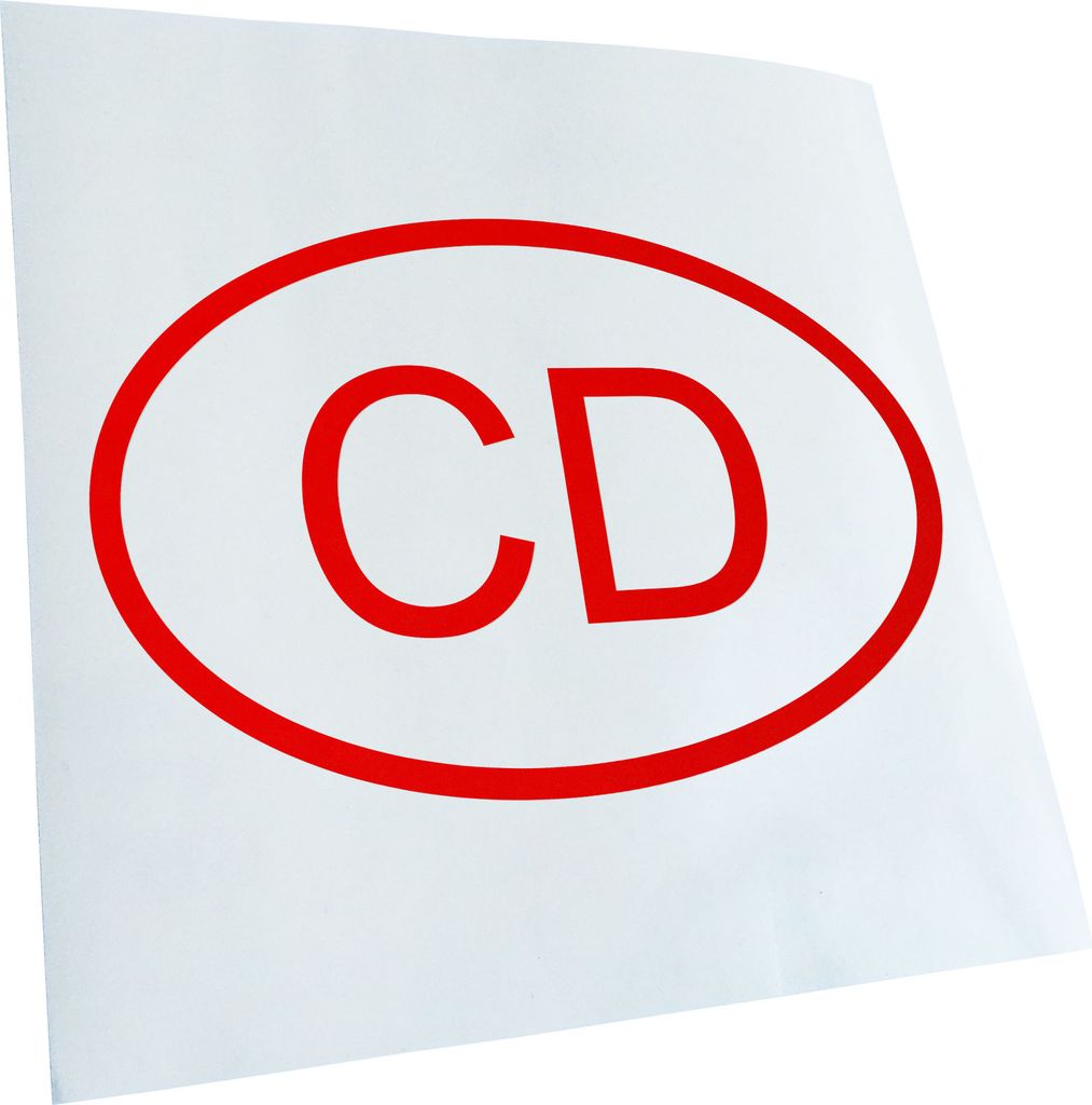 Kiwistar - Autoaufkleber - Kongo CD Heckscheibe - Aufkleber für Auto Kfz Fahrrad, LKW, Truck Mofa