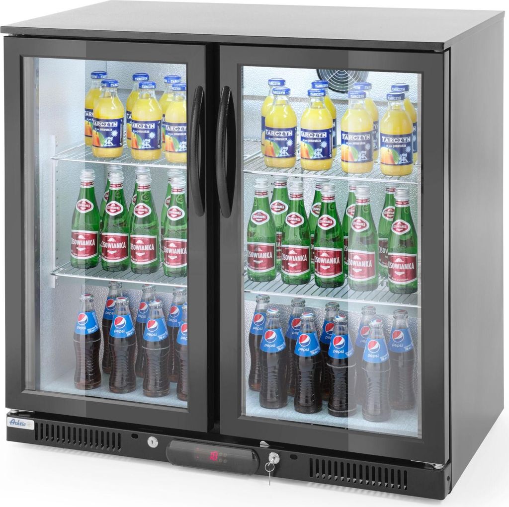 HENDI Bar-Kühlschrank doppeltürig 228L 2/10°C 230 215 Produktbild 