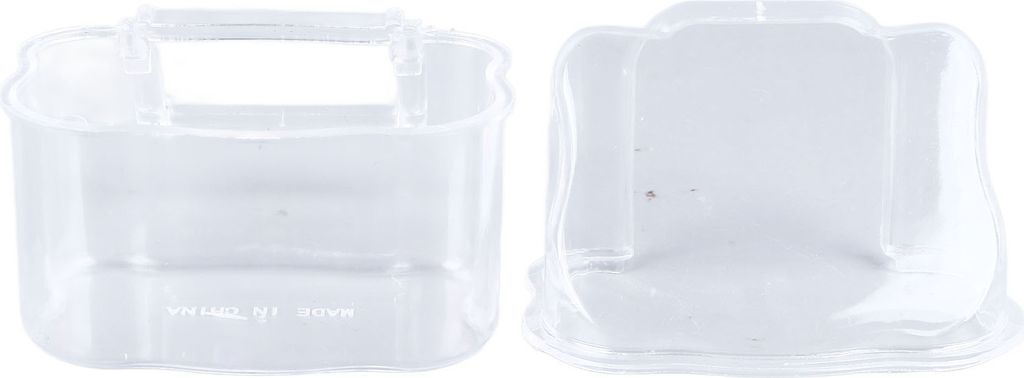 Vogelkäfig -Fütterungsbehälter Hanging Feeder Transparent Plastic Food Box mit Deckel für Heimbalkon