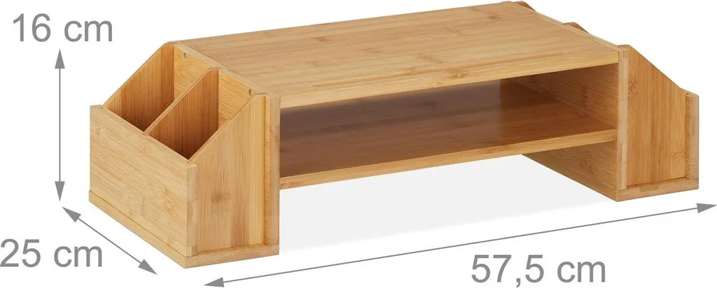 Support d'écran en bambou durable et écologique pour moniteur PC 4K - 4