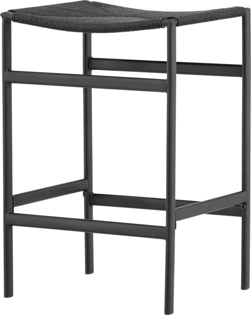 Chaise de bar Polly Noire - Assise haute design pour comptoir de cuisine