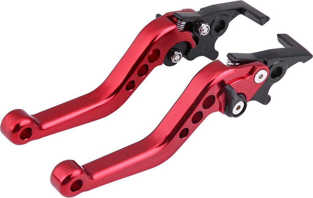 1 Paar CNC Aluminium -Motorrad -Roller -Modifikation Doppelscheibenbremshebel Rot