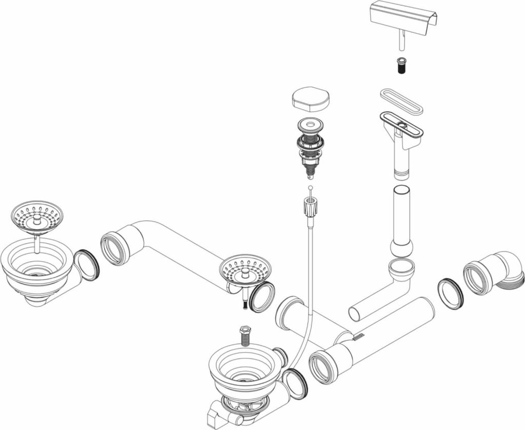 Schock Ablaufgarnitur mit Excenterbedienung 629388PD