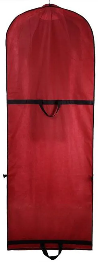 Housse anti-poussière pour robe de mariée longue 180cm rouge foncé