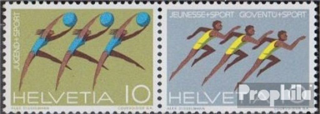 Briefmarken Schweiz 1971 Mi 940-941 Paar (kompl. Ausg.) gestempelt Jahresereignisse