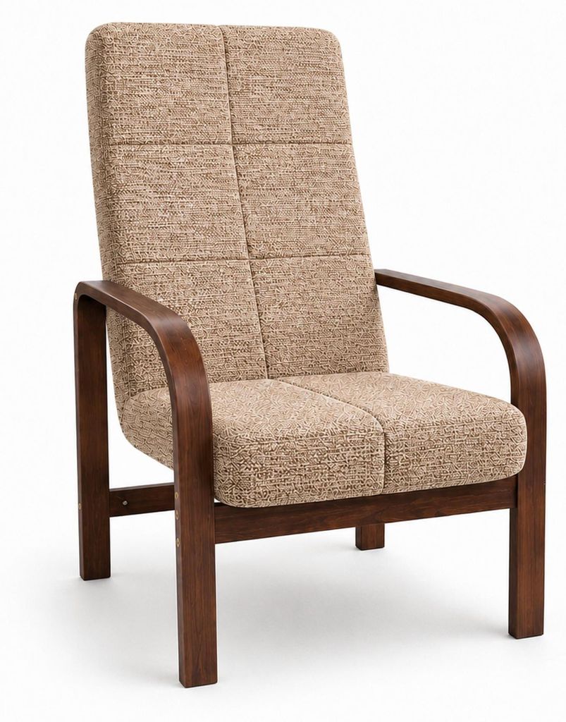 Fotel Nordic Comfort wypoczynkowy salon drewno orzech Zdjęcie produktu 