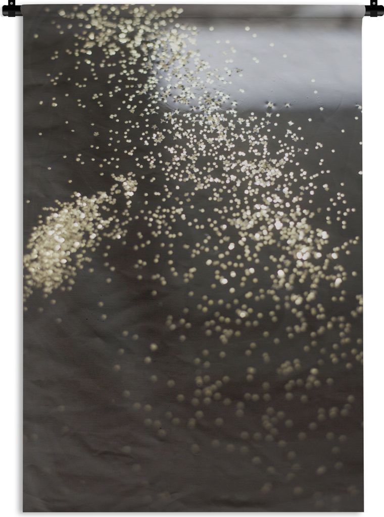 MuchoWow Wandteppich Wandbehang Marmor - Gold - Schwarz - Luxus 60x90 cm Tapisserie Dekoration Wandtuch - Foto-Teppich - Abwaschbar