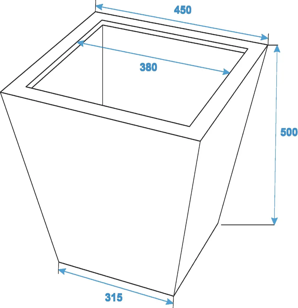 Cache-pot blanc brillant EUROPALMS BASIC-50 pour décoration intérieure - 3