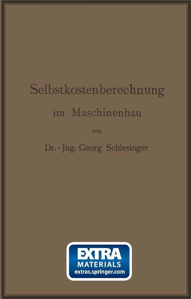 Selbstkostenberechnung im Maschinenbau