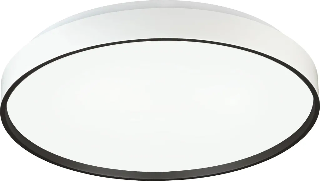 Plafonnier LED rond Jupiter 38 cm blanc et noir - Éclairage intérieur