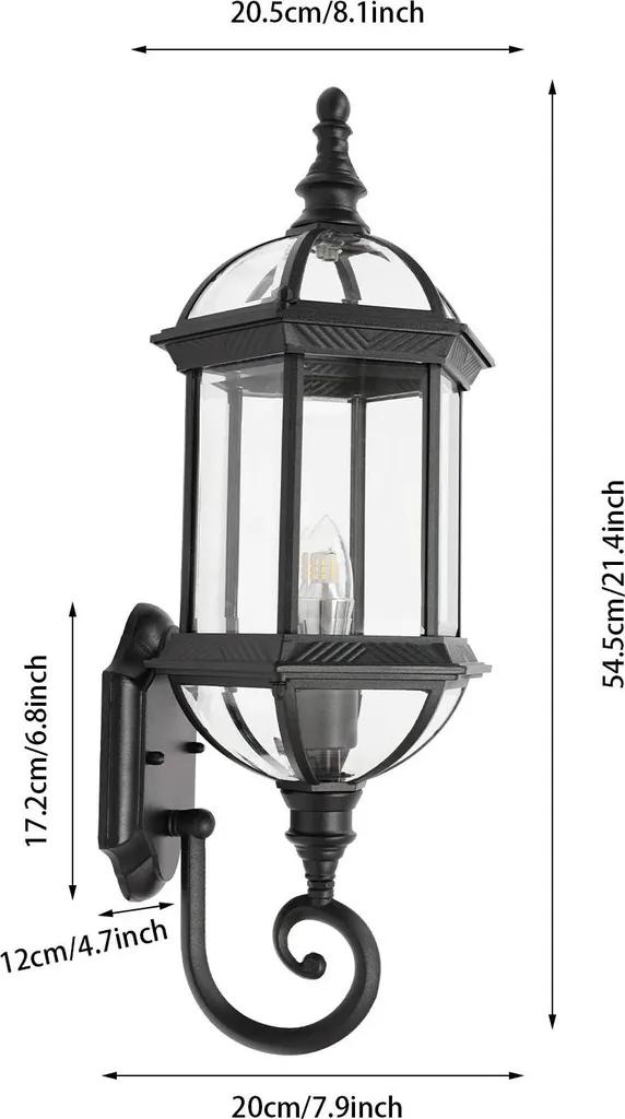 Applique Moderna Nera da Esterno Impermeabile - Illuminazione Design LED - 2