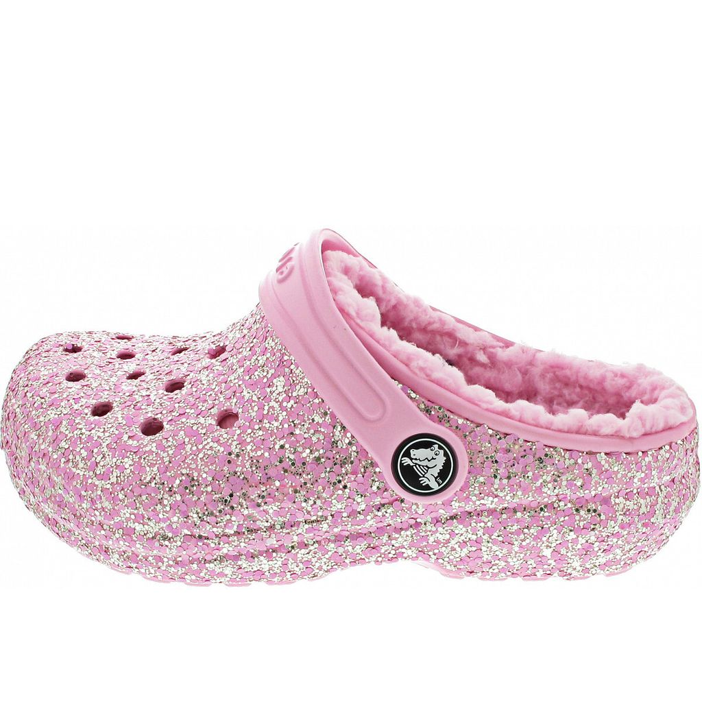 Crocs 207462 Kids Classic Lined Glitter Clog gefüttert Flamingo Gr.22-39 EUR 28-29 (C11)