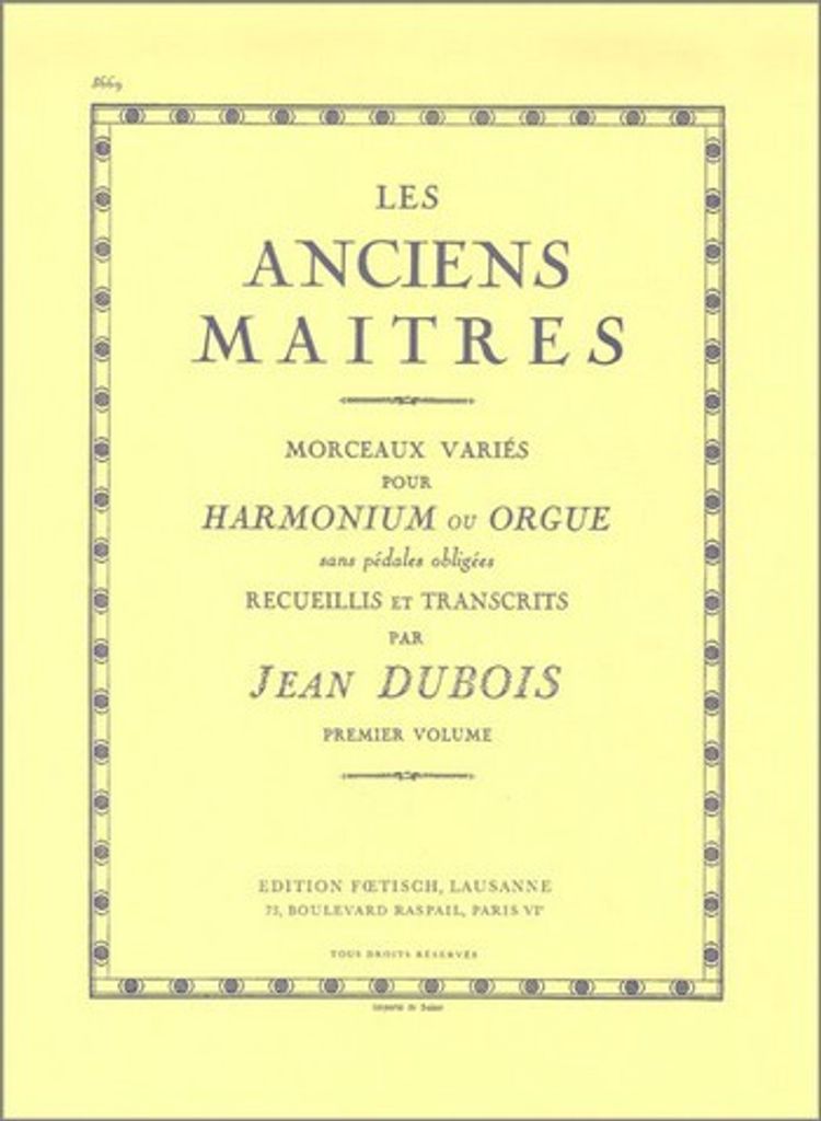 Les anciens maitres vol.1 pour orgue