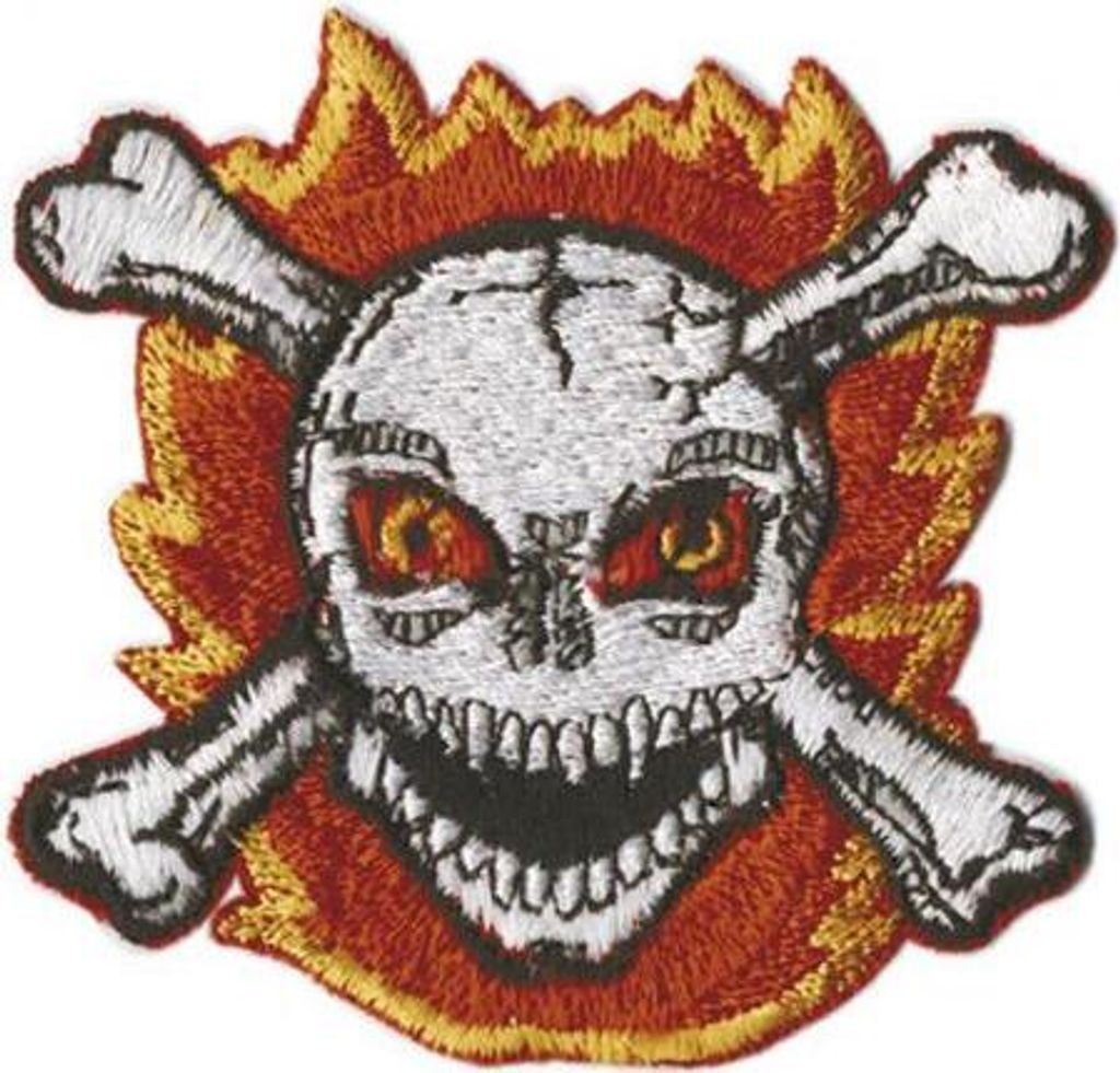 AUFNÄHER - Totenkopf - 03165 - Gr. ca. 6 x 6,5 cm - Patches Stick Applikation