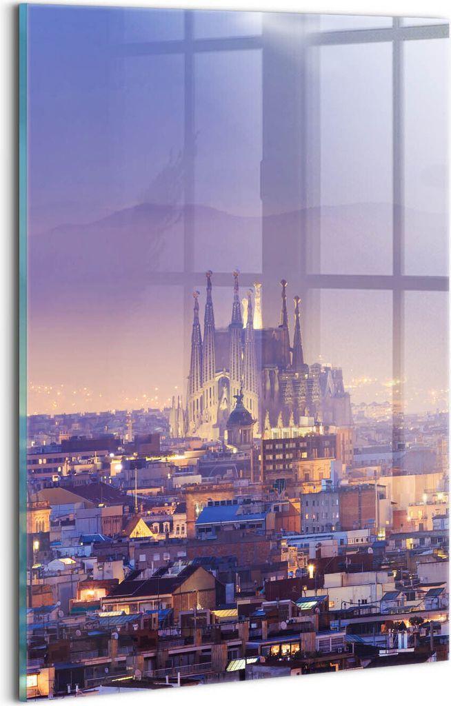 Designer Glasbild - Wandbild - Glas Bild - 20x30 cm - Barcelona
