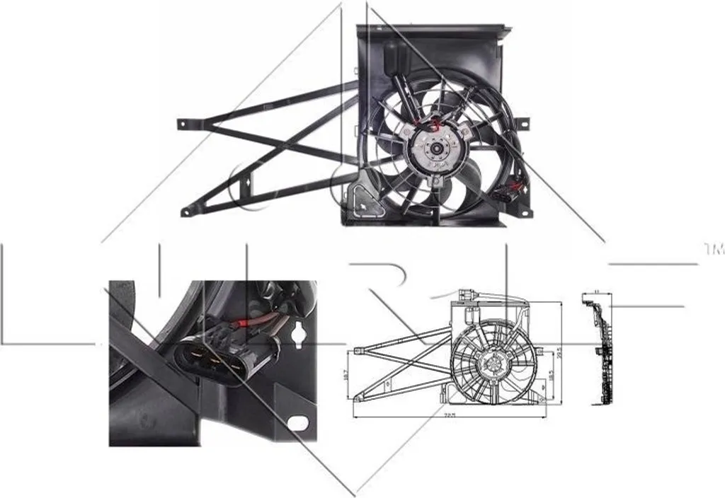 Ventilateur de radiateur pour réparer le refroidissement de Vectra B
