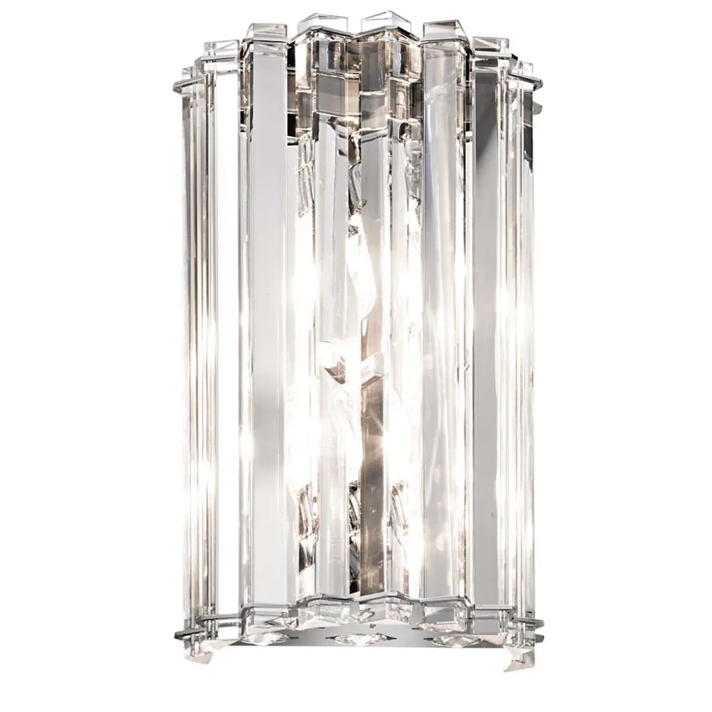 Applique salle de bains Crystal Skye Kichler chromée 2xG9 IP44 28cm
