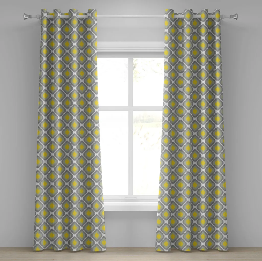 Set 2 Tende ABAKUHAUS 280x225cm: Tessuto Resistente e Design Ikat
