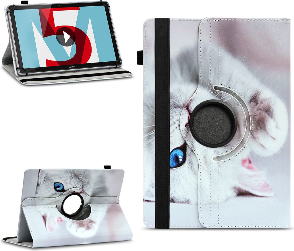 Tablet Hülle für Huawei MediaPad T5 T3 T2 T1 10.1 Tasche Schutzhülle 360 DrehbarFarben:Motiv 9