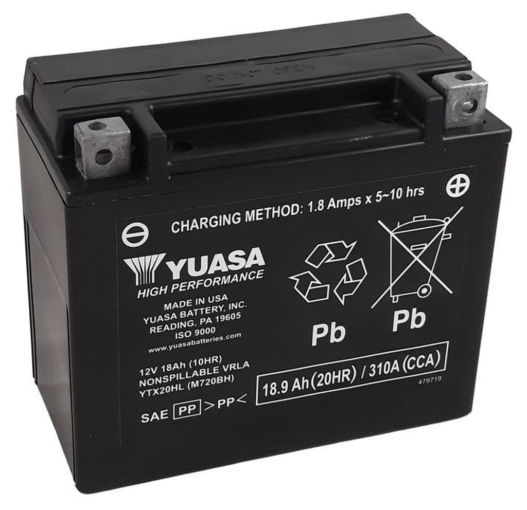 Bezúdržbová batéria YUASA s kyselinou - YTX20HL-BS Obrázok produktu 