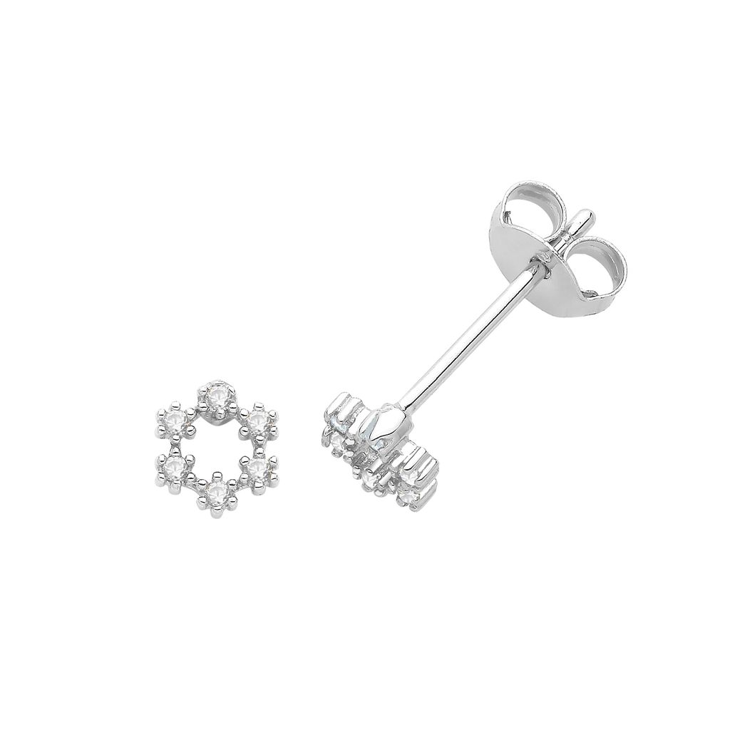 Edle 925 Sterling Silber Damen - Paar Ohrstecker mit Zirkonia - 5mm*5mm; TRS33289