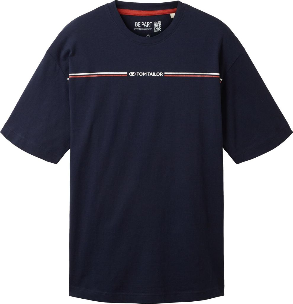 Tom Tailor T-Shirt Kurzarmshirt mit Rundhalsausschnitt und Logoprint