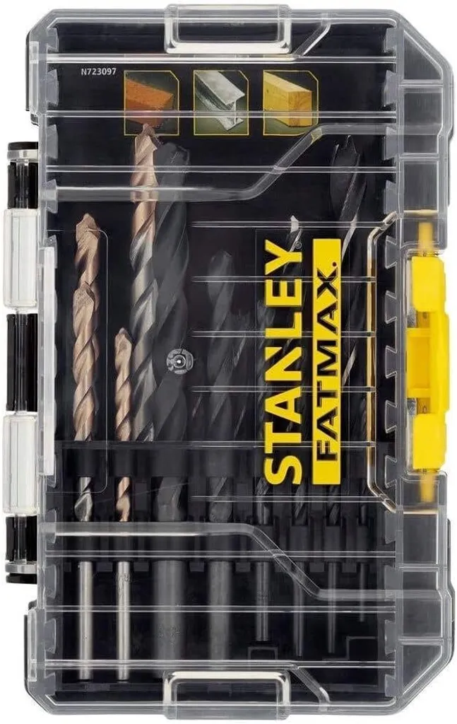 Foret de Précision Stanley Métal : Coffret 14 Mèches Robustes 2-8 mm