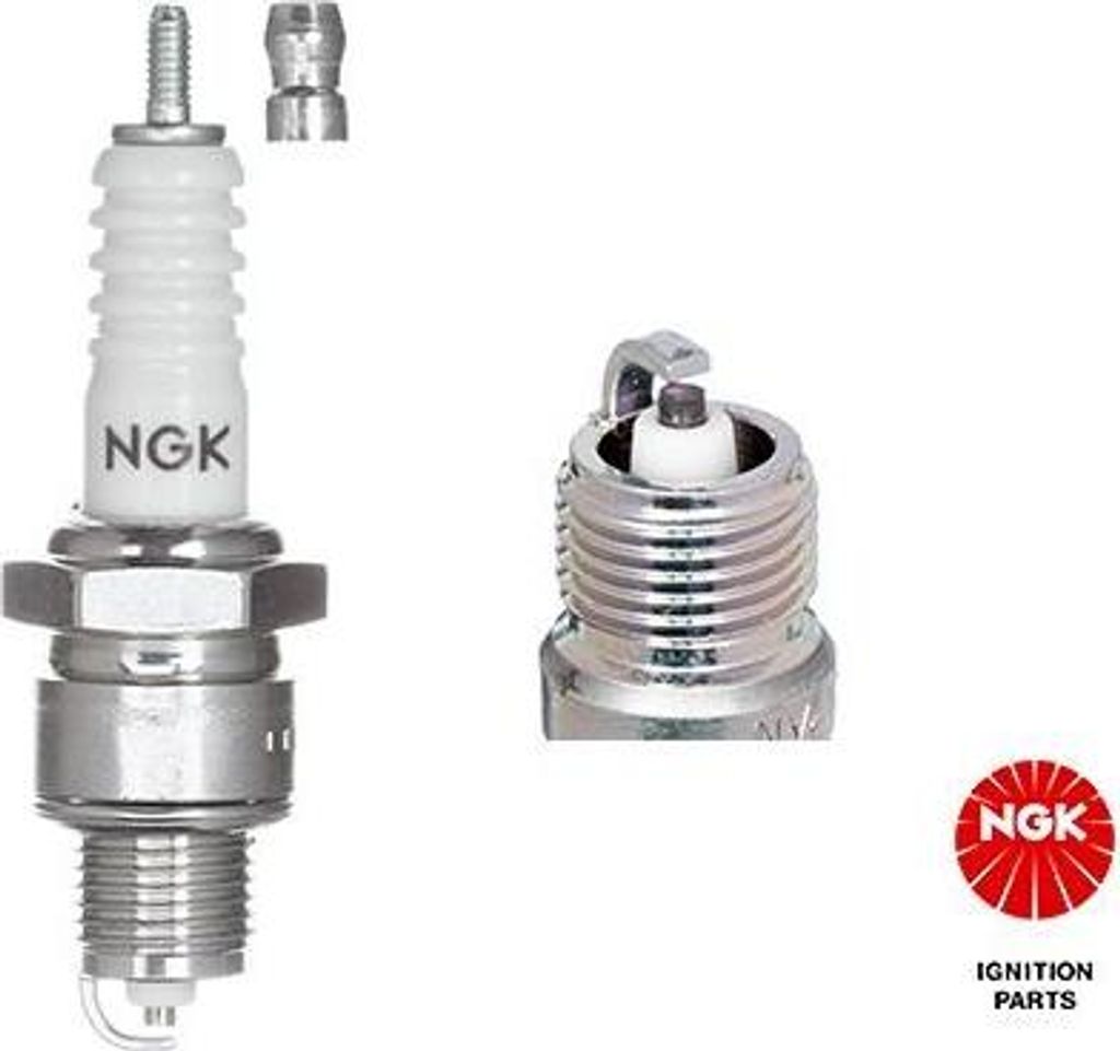 NGK Zündkerze 2230 Nickel, Schlüsselweite 16 mm, Gewinde M14x1,25, Gewindelänge 11,2 mm