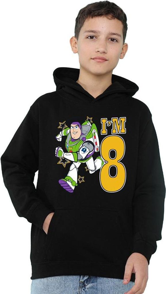 Toy Story - "I'm 8" Kapuzenpullover für Kinder, Geburtstag TV22959 (116) (Schwarz)