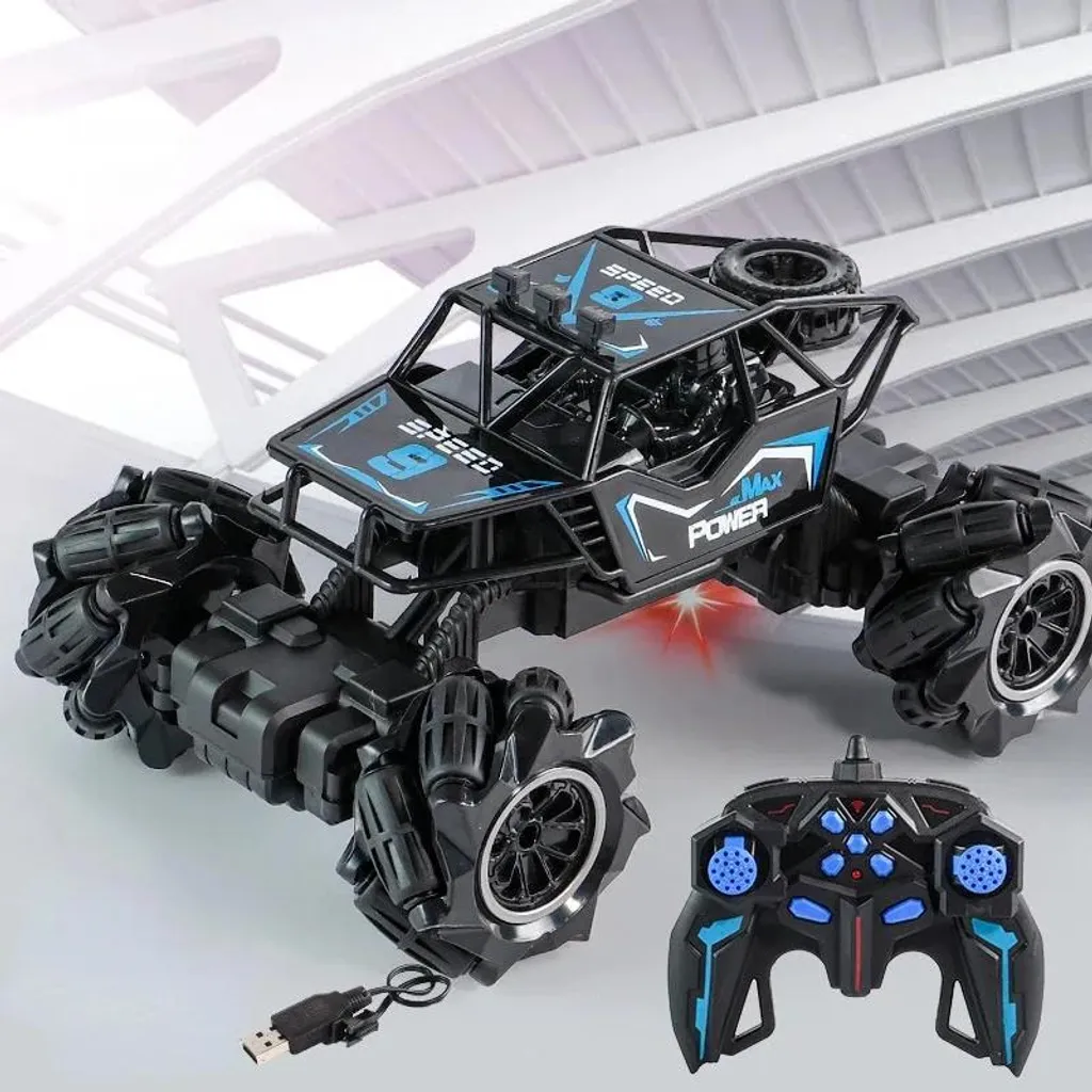 Voiture télécommandée RC S611 1:16 Bleu avec batterie lithium et USB