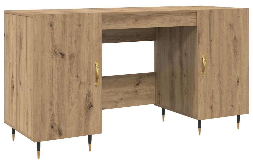vidaXL Scrivania Artisan in rovere 140 x 50 x 75 cm Immagine del prodotto 