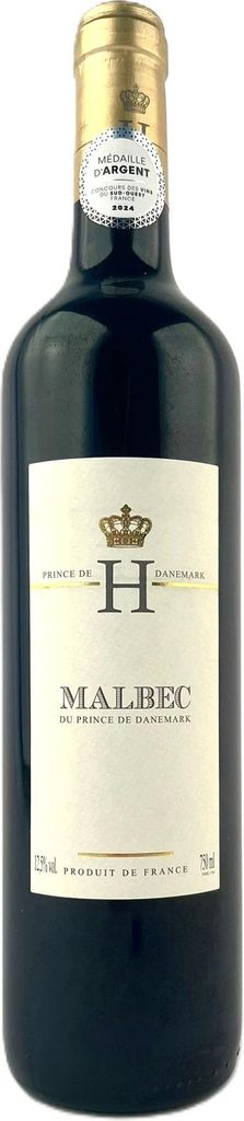 Prince De Danemark Malbec Rotwein 12,5% Vol. 0,75L (F) Produktbild 