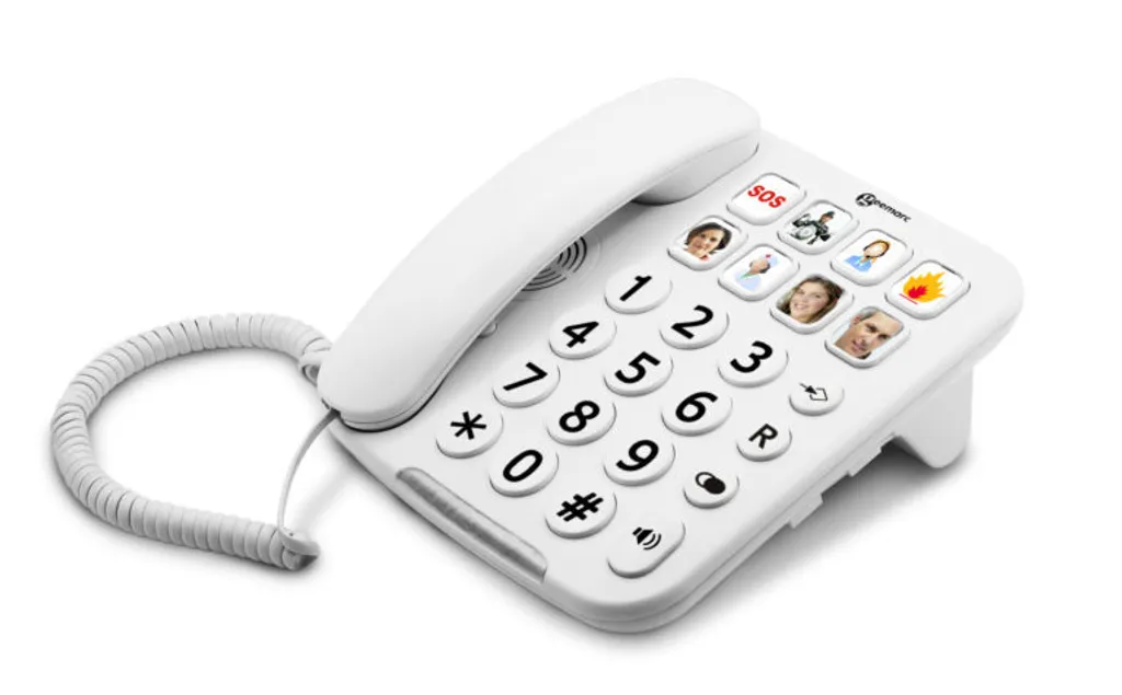 Téléphone filaire à grosses touches Geemarc PhotoPhone 110 pour Seniors